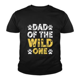 Dad Of The Wild One Funny 1St Birthday Leopard Dad Boy Youth T-shirt - Monsterry