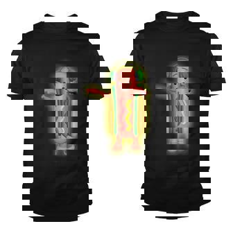 Dancing Hot Dog Funny Filter Meme Tshirt Youth T-shirt - Monsterry