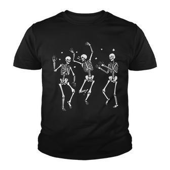 Dancing Skeleton Happy Halloween Ballet Funny Skeleton Youth T-shirt - Seseable