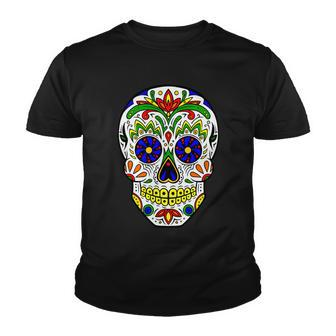 Day Of The Dead Skull Dia De Los Muertos Youth T-shirt - Monsterry AU