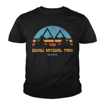 Denali National Park Alaska Retro Vintage Hiking Gift Youth T-shirt - Thegiftio UK