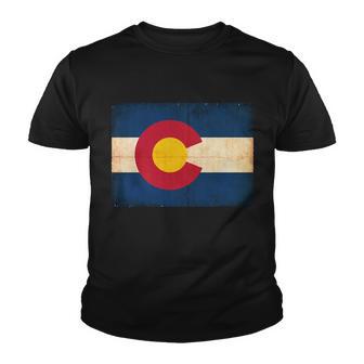 Denver Flag Grunge Colorado Youth T-shirt - Monsterry AU