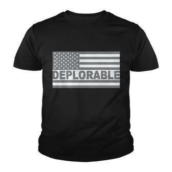 Deplorable American Usa Flag Tshirt Youth T-shirt - Monsterry CA