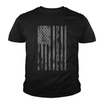 Deplorable United States Of America Usa Vintage Flag Tshirt Youth T-shirt - Monsterry CA