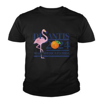 Desantis 2024 Make America Florida Flamingo Election Tshirt Youth T-shirt - Monsterry