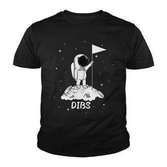 Dibs Flag On Moon Astronaut Tshirt Youth T-shirt - Monsterry DE