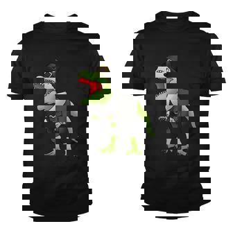 Dinosaur Thanksgiving Pilgrim Tshirt Youth T-shirt - Monsterry