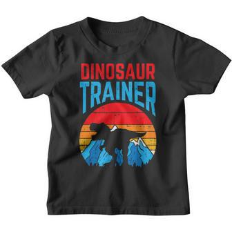 Dinosaur Trainer Retro Vintage Background Funny Halloween Youth T-shirt - Thegiftio UK