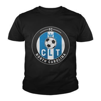 Distressed Charlotte North Carolina Clt Soccer Jersey Tshirt Youth T-shirt - Monsterry UK