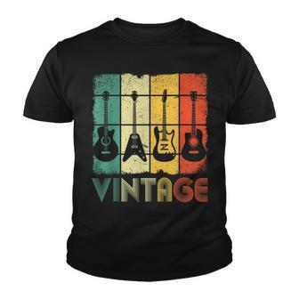 Distressed Retro Vintage Guitar Musician Guitarist Men Women Youth T-shirt - Thegiftio UK