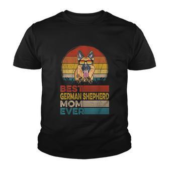 Dog Vintage Best German Shepherd Mom Ever Puppy Dog Mom Youth T-shirt - Thegiftio UK