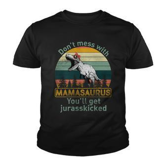 Dont Mess With Mamasaurus Jurrasskicked Youth T-shirt - Monsterry UK