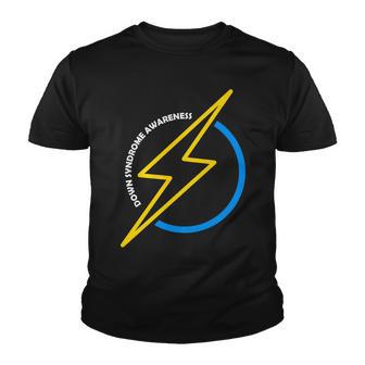 Down Syndrome Awareness Lightning Bolt Youth T-shirt - Monsterry