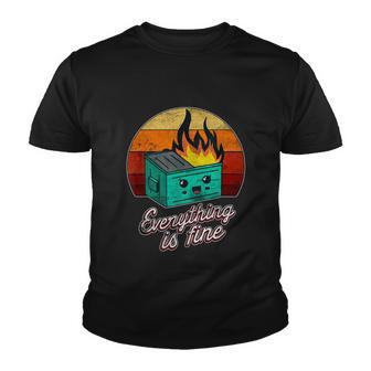 Dumpster Fire V2 Youth T-shirt - Monsterry