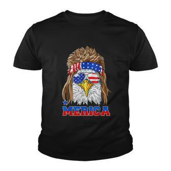 Eagle Mullet Merica Shirt Men 4Th Of July American Flag Usa Youth T-shirt - Monsterry