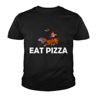 Eat Pizza Not Turkey Funny Thanksgiving Youth T-shirt - Monsterry