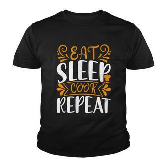 Eat Sleep Cook Repeat V2 Youth T-shirt - Monsterry UK