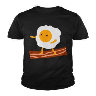 Egg Surfing On Bacon Youth T-shirt - Monsterry