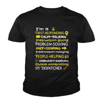 Emergency Dispatcher Thin Yellow Line Dispatcher Youth T-shirt - Thegiftio UK