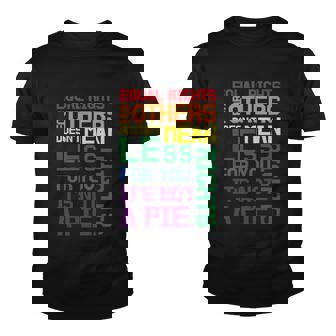 Equal Rights For Others Its Not Pie Lgbt Gay Pride Quote Youth T-shirt - Monsterry