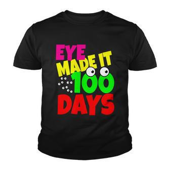 Eye Made It 100 Days Of School Graphic Design Printed Casual Daily Basic Youth T-shirt - Thegiftio