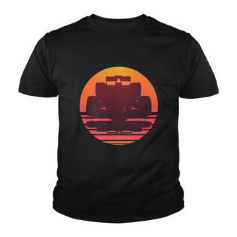 F1 Formula 1 Racing Car Retro Sunset Emblem Youth T-shirt - Monsterry DE