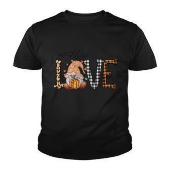 Fallin Love Thanksgiving Quote Youth T-shirt - Monsterry