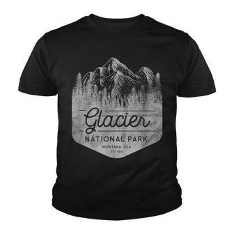 Family Vacation Design - Glacier National Park Youth T-shirt - Thegiftio UK
