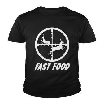 Fast Food Hunting Deer V2 Youth T-shirt - Thegiftio UK