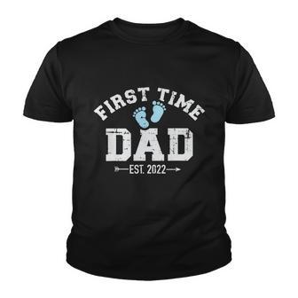 Fathers Day First Time Dad Est Youth T-shirt - Thegiftio UK