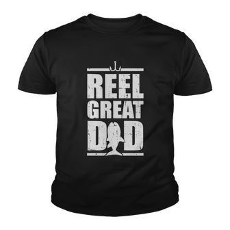 Fathers Day Reel Great Dad Fishing Dad Youth T-shirt - Thegiftio UK