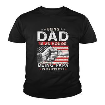 Fathers Day Shirt For Dad An Honor Being Papa Is Priceless Youth T-shirt - Monsterry
