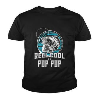 Fathers Day Tee Reel Cool Pop Pop Funny Fishing Youth T-shirt - Monsterry UK