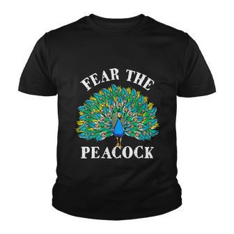 Fear The Peacock Zookeeper Ornithologist Bird Lover Tshirt Youth T-shirt - Monsterry UK