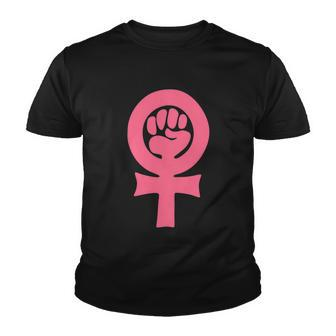 Feminism Venus Clenched Fist Symbol Womens Rights Feminist Youth T-shirt - Monsterry DE