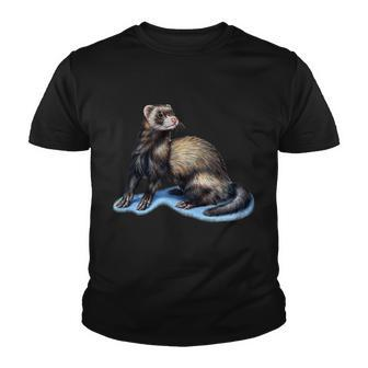 Ferret Wildlife Youth T-shirt - Monsterry