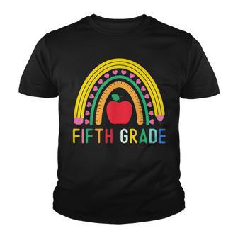 Fifth Grade Rainbow Girls Boys Teacher Team 5Th Grade Squad Back To School Youth T-shirt - Thegiftio UK