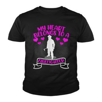 Firefighter Special Present For Firemen Firefighters Wife Girlfriend Youth T-shirt - Seseable