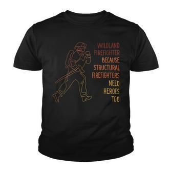 Firefighter Wildland Firefighter Smokejumper Fire Eater V3 Youth T-shirt - Seseable