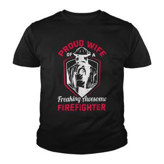 Firefighter Wildland Fireman Volunteer Firefighter Wife Fire Department V3 Youth T-shirt - Seseable