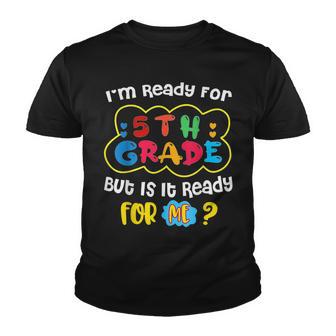 First Day Of 5Th Grade Funny Back To School Youth T-shirt - Thegiftio UK