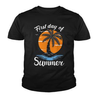 First Day Of Summer Palm Sunset First Day Of Summer Youth T-shirt - Thegiftio UK