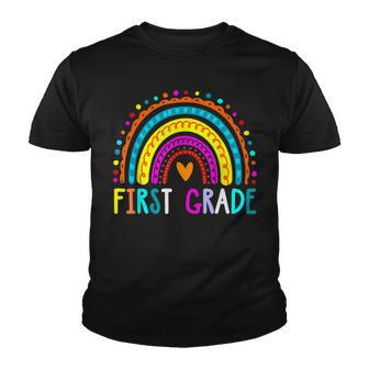 First Grade Rainbow Girls Boys Teacher Team 1St Grade Squad V3 Youth T-shirt - Seseable