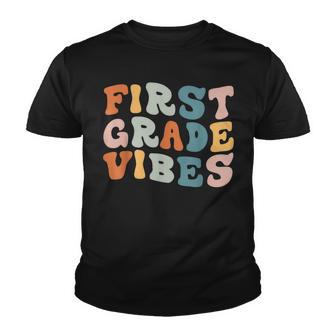 First Grade Vibes Back To School Retro 1St Grade Youth T-shirt - Thegiftio UK