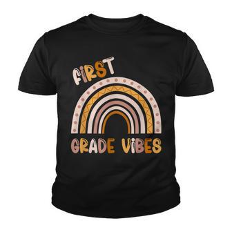First Grade Vibes Boho Rainbow 1St Teacher Back To School Youth T-shirt - Thegiftio UK