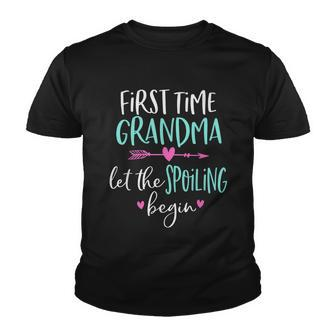 First Time Grandma Let The Spoiling Begin New 1St Time Tshirt Youth T-shirt - Monsterry