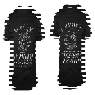 Fitness Fitness Donut In My Mouth Youth T-shirt - Monsterry
