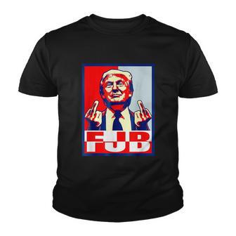 Fjb Trump Middle Finger Tshirt Youth T-shirt - Monsterry DE