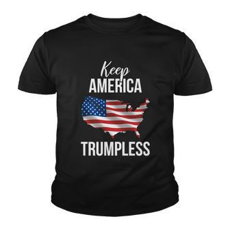 Flag Of The United States Usa Keep America Trumpless Meaningful Gift Youth T-shirt - Monsterry AU