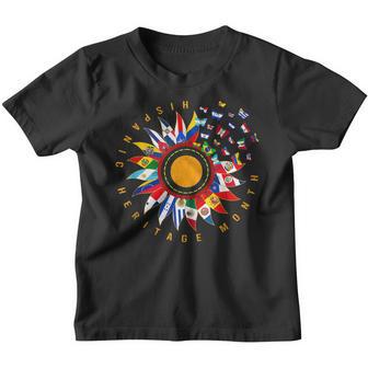 Flags Hispanic Heritage Month Latino Countries Flags V4 Youth T-shirt - Thegiftio UK